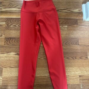 ALO Yoga Red Leggings High Waist Stretch